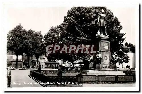 Cartes postales Tilburg Heuvel mit Standbeeld Koning Willem II