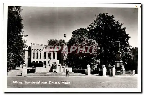 Cartes postales Tilburg Standbeeld Mgr Zwijsen Markt