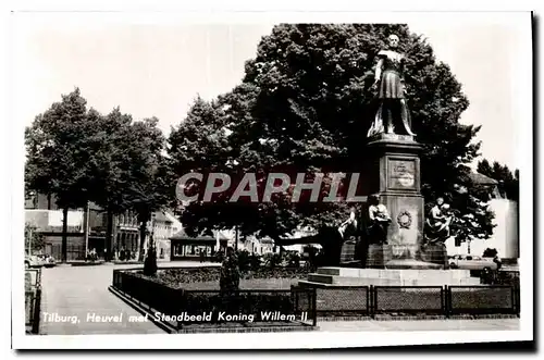 Cartes postales Tilburg Heuvel mit Standbeeld Koning Willem II