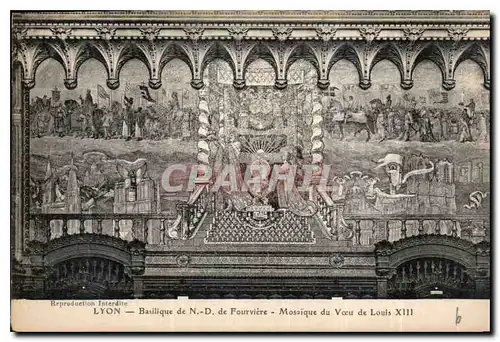 Cartes postales Lyon Basilique de N D de Fourviere mosaique du Voeu de Louis XIII