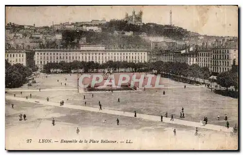 Ansichtskarte AK Lyon Ensemble de la Place Bellecour