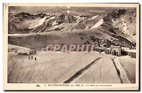 Ansichtskarte AK Superbagneres la Gare du Funiculaire