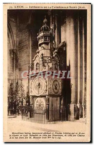 Cartes postales Lyon Interieur de la Cathedrale Saint Jean