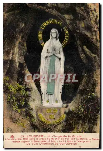 Cartes postales Lourdes la Vierge de la Grotte