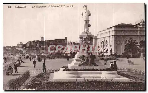 Cartes postales Cannes le monument d'Edouard VII