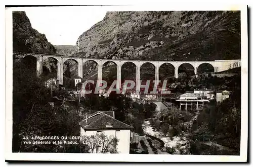 Cartes postales Les Gorges du loup vue generale et le viaduc