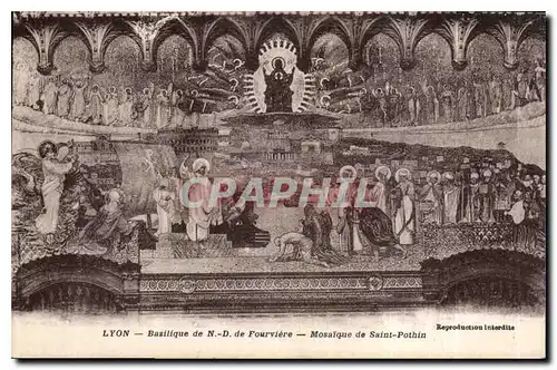 Cartes postales Lyon Basilique de N D de Fourviere Mosaique de Saint Pothin