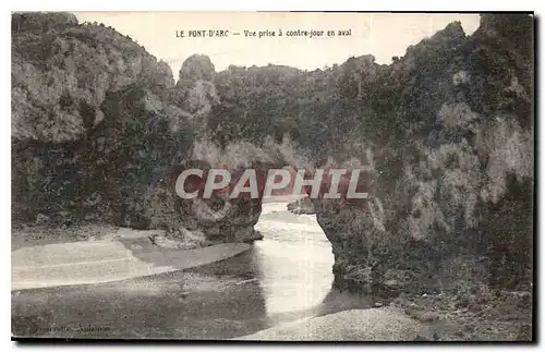 Cartes postales Le Pont d'Arc Vue prise a centre jour en aval