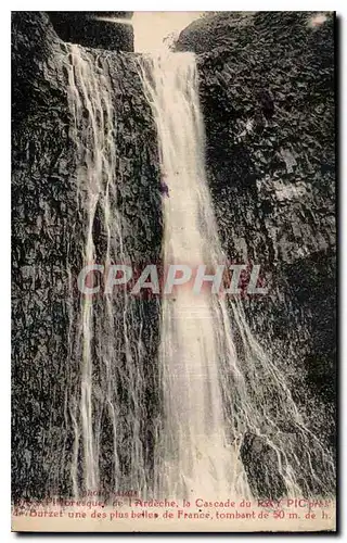 Ansichtskarte AK Pttoresques de l'Ardeche la Cascade du Ray pic pres du Burzet une des plus belles de France
