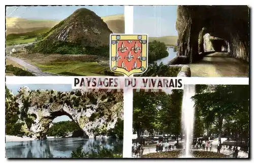 Ansichtskarte AK Paysages du Vivarais Mont Gerbier de Jones Defile de Roums Pont d'Arc La Source intermittente a