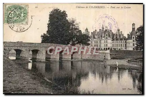 Ansichtskarte AK Chateau de Chambord Pont sur le Cosson