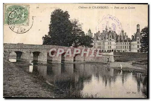 Cartes postales Chateau de Chambord Pont sur le Cosson