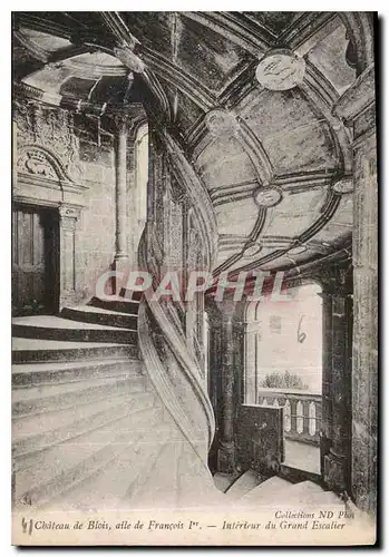 Cartes postales Chateau de Blois aile de Francois I Interieur du Grand Escalier