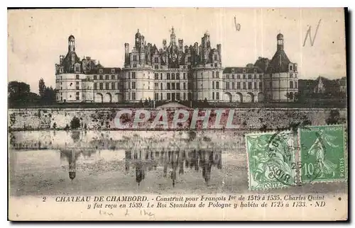 Ansichtskarte AK Chateau de Chambord Construit pour Francois I