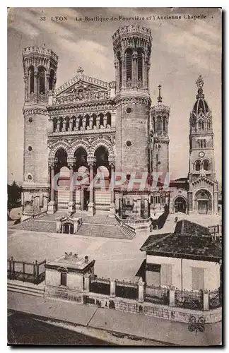 Ansichtskarte AK Lyon la Basilique de Fourviere et l'Ancienne Chapelle