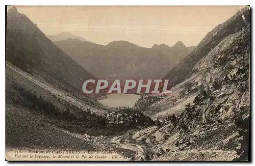 Ansichtskarte AK Environs de Cautereis Lac de Gaube Vue sur le Peguere le Moune et le pic de Gaute