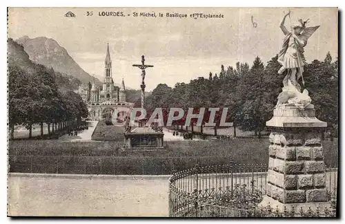 Ansichtskarte AK Lourdes St Michel la Baslique et l'Esplanade