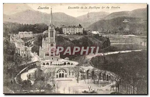 Cartes postales Lourdes Ensemble de la Basilique du Rosaire