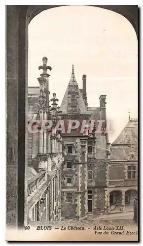 Cartes postales Blois Le Chateau Aile Louis XII Vue du Grand Escal