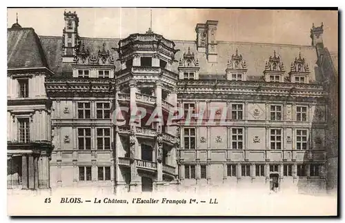 Cartes postales Blois Le Chateau l'Escalier Francois I