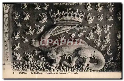 Cartes postales Blois Le Chateau Embleme de Francois I