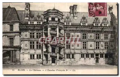 Ansichtskarte AK Blois Le Chateau L'Escalier Francois I