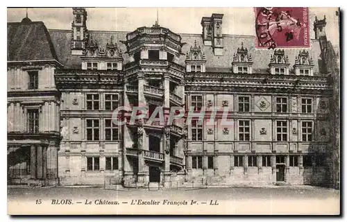 Cartes postales Blois Le Chateau L'Escalier Francois I