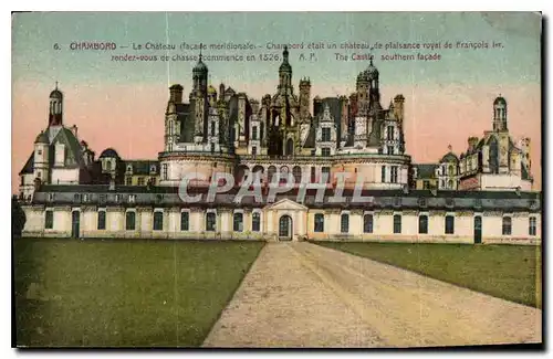 Ansichtskarte AK Chambord Le Chateau Facade meridionate