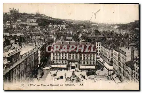 Cartes postales Lyon Place et Quartiet des Terreaux