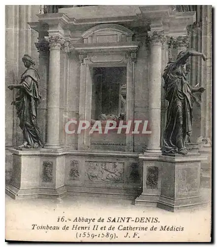 Cartes postales Abbaye de Saint Denis tombeau de Henri II et de Catherine de Medicis