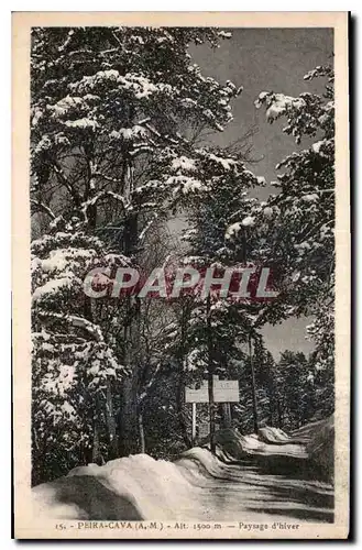 Cartes postales Peira Cava A M Paysage d'hiver