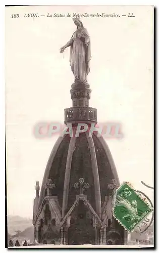 Cartes postales Lyon la Statue de Notre Dame de Fourviere