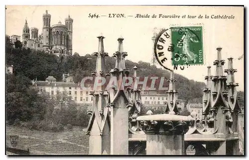 Cartes postales Lyon Abside de Fourviere et tour de la Cathedrale