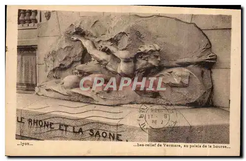 Cartes postales Lyon Bas relief de Vermare au palais de la bourse