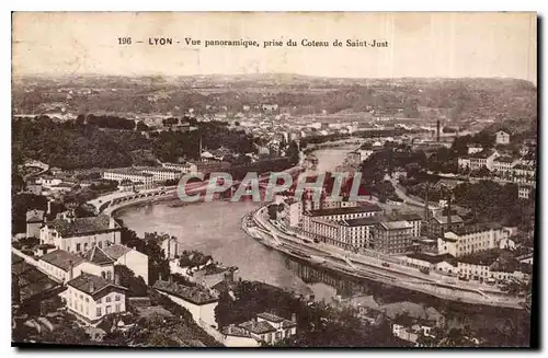 Cartes postales Lyon vue panoramique prise du Coteau de Saint Just