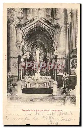 Cartes postales Sanctuaire de la Basilique de N D de Fourviere