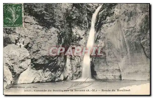 Ansichtskarte AK Cascade du Bouton sur la Bevera A M Route du Moulinet