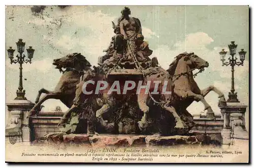 Cartes postales Lyon Fontaine Bartboldi