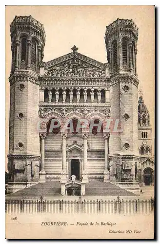 Cartes postales Fourviere Facade de la Basilique