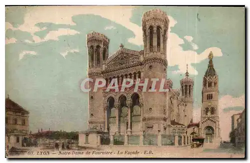 Cartes postales Lyon Notre Dame de Fourviere La Facade