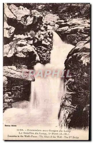 Ansichtskarte AK Excursion aux Gorges du Loup Le Gouffre du Loup Pont A M