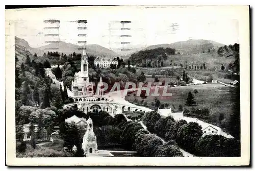 Ansichtskarte AK Lourdes Vue d'ensemble sur la Basilique et la Calvaire prise du Chateau Port