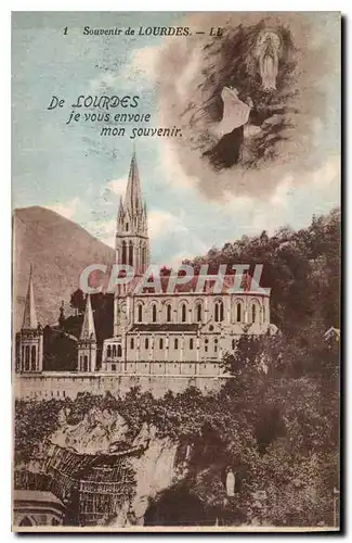 Cartes postales Souvenir de Lourdes