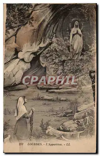 Cartes postales Lourdes l'Apparition