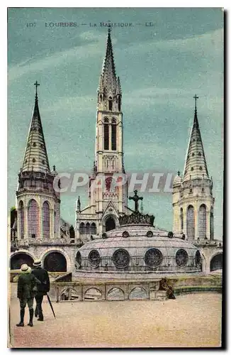 Cartes postales Lourdes La Basilique