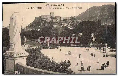 Cartes postales Les Pyrenees Lourdes l'Esplanade vue generale