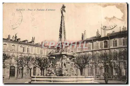 Cartes postales Nancy Place et Fontaine d'Alliance