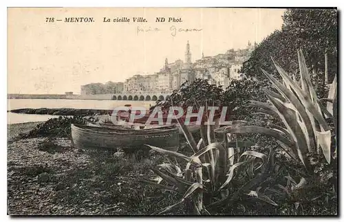 Cartes postales Menton la Vieille Ville Bateau