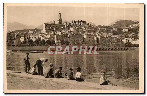 Ansichtskarte AK Cote d'Azur Menton Alpes Maritimes le Port Peche Pecheur Enfants