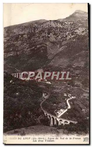 Ansichtskarte AK Gorges du Loup Alp Marit Ligne du Sud de la France les deux Viaducs